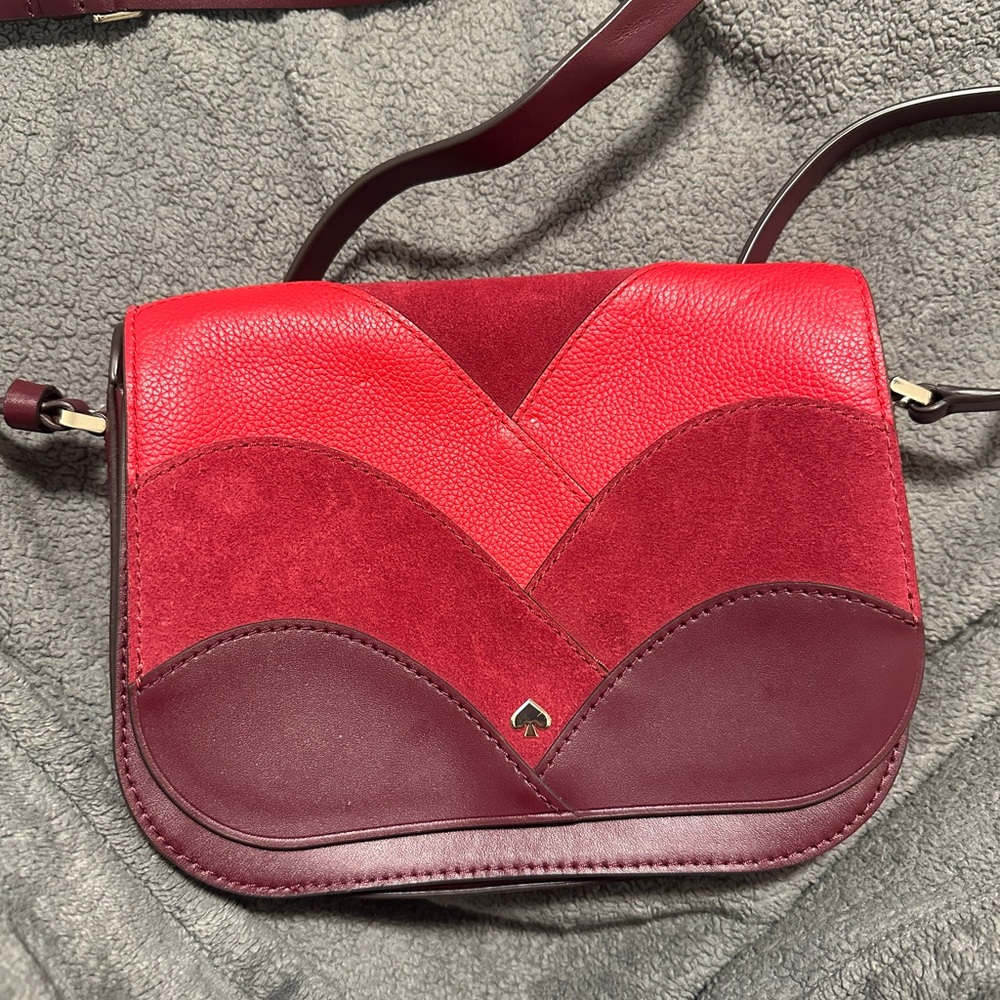Kate Spade Red and Burgundy Crossbody Bag